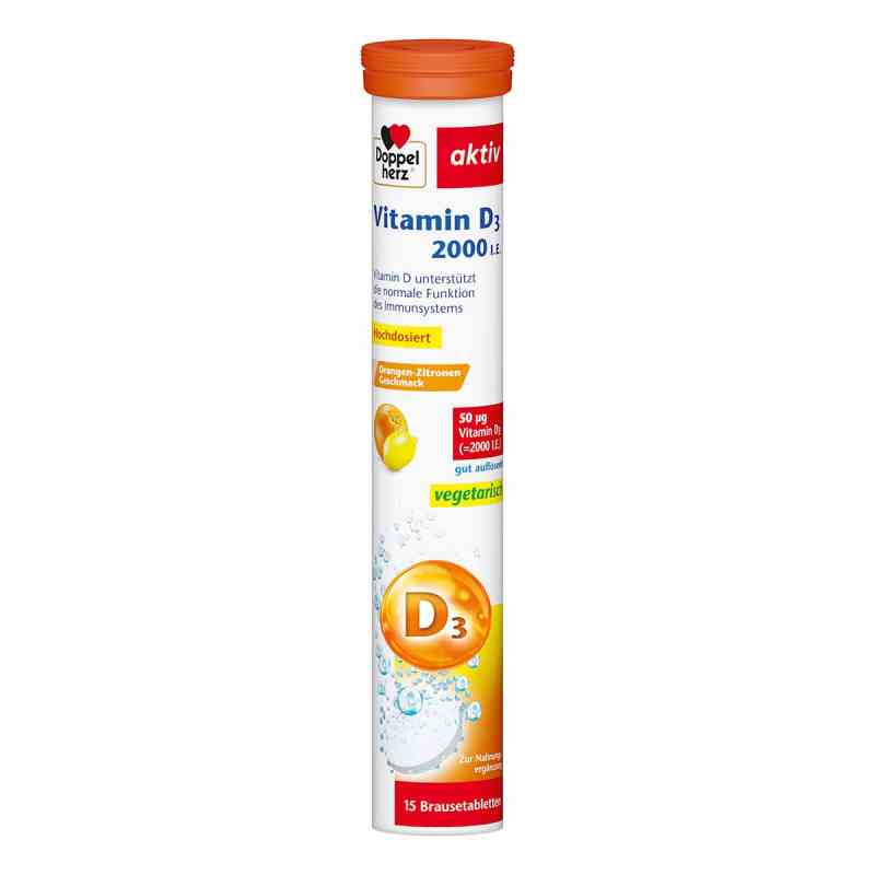 Doppelherz aktiv Vitamin D3 2000 I.E. Brausetabletten 15 stk von Queisser Pharma GmbH & Co. KG PZN 15616801