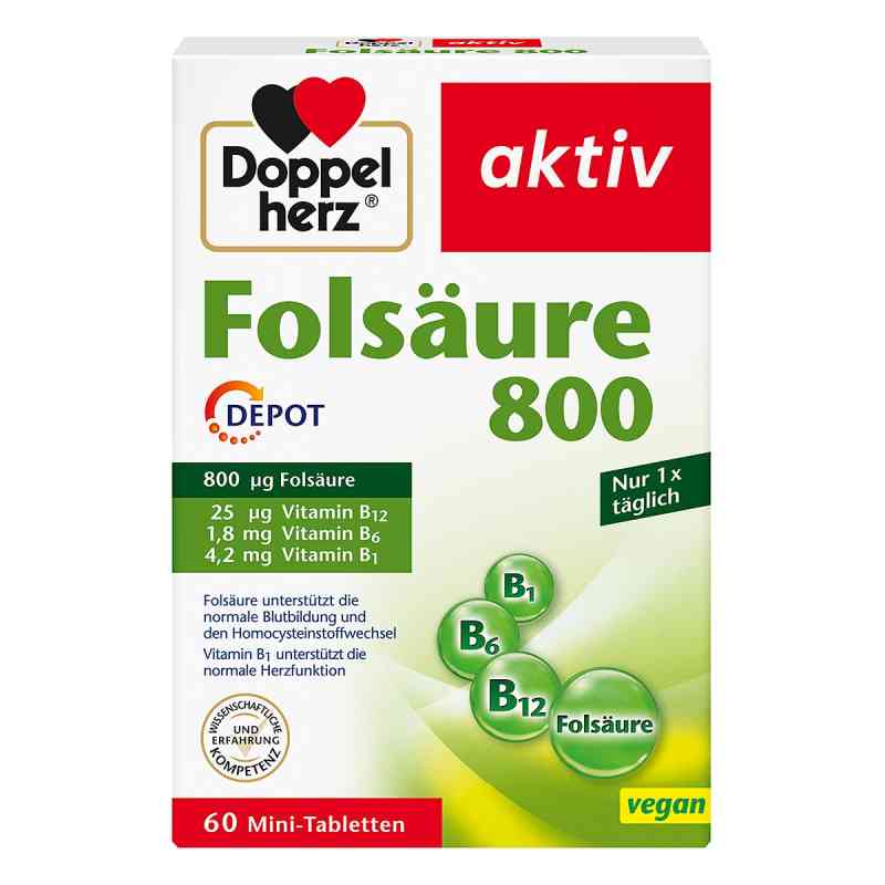 Doppelherz Folsäure 800 Depot Tabletten 60 stk von Queisser Pharma GmbH & Co. KG PZN 15607268