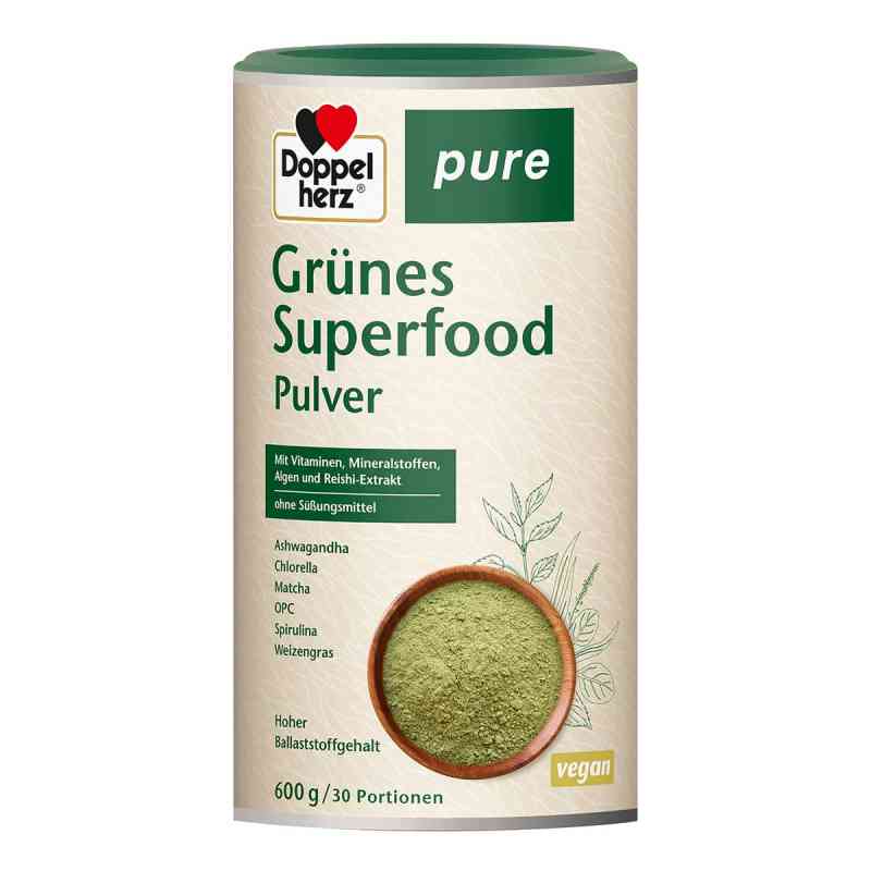 Doppelherz Grünes Superfood Pure Pulver 600 g von Queisser Pharma GmbH & Co. KG PZN 18839950
