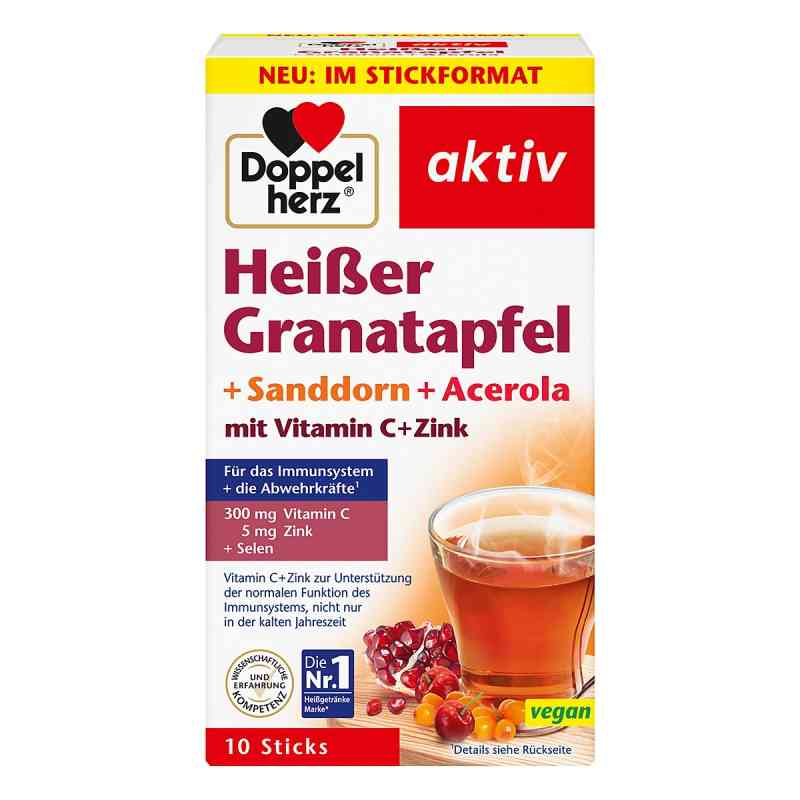 Doppelherz Heisser Granatapfel+sanddorn+acerola 10 stk von Queisser Pharma GmbH & Co. KG PZN 09071467