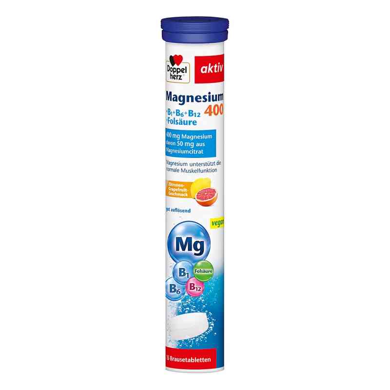 Doppelherz Magnesium 400+B-Vitamine +Folsäure Brausetabletten 15 stk von Queisser Pharma GmbH & Co. KG PZN 01886276