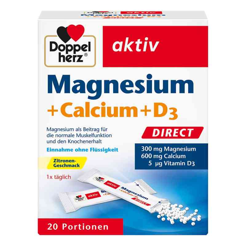 Doppelherz Magnesium + Calcium + D3 direct Pellets 20 stk von Queisser Pharma GmbH & Co. KG PZN 07014117