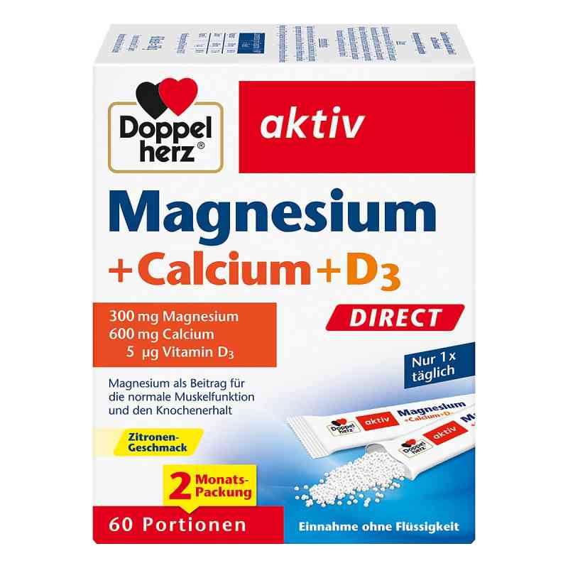 Doppelherz Magnesium+Calcium+D3 Direct Pellets 60 stk von Queisser Pharma GmbH & Co. KG PZN 18390668