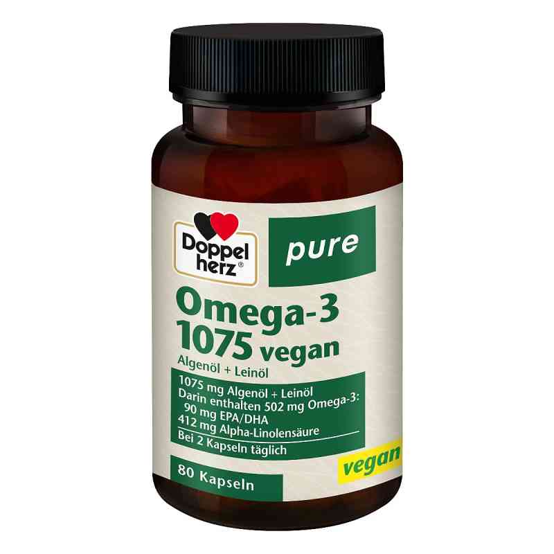Doppelherz Omega-3 1075 Vegan Pure Kapseln 80 stk von Queisser Pharma GmbH & Co. KG PZN 17261503