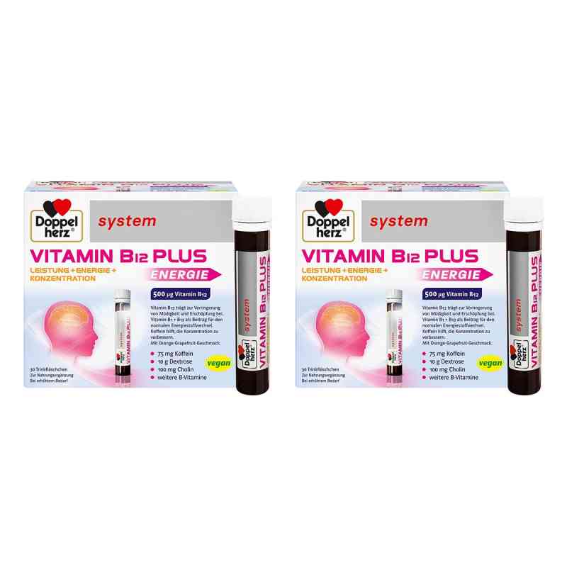Doppelherz Vitamin B12 Plus System Trinkampullen 2x30X25 ml von Queisser Pharma GmbH & Co. KG PZN 08104503