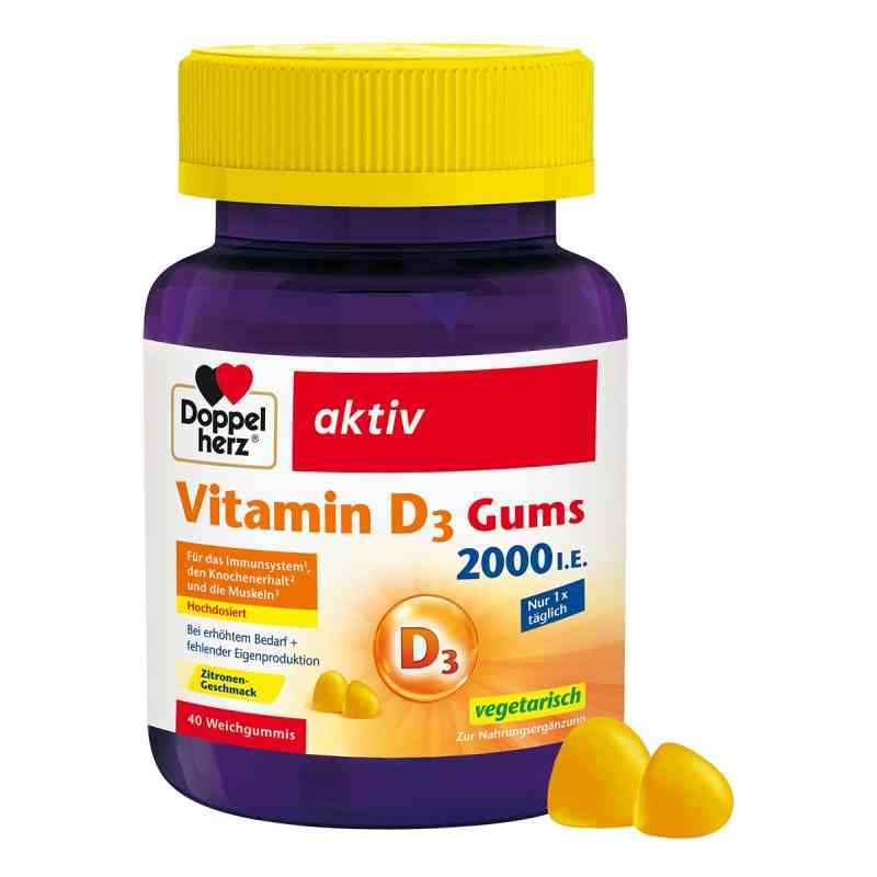 Doppelherz Vitamin D3 2000 I.e.gums 40 stk von Queisser Pharma GmbH & Co. KG PZN 19300319
