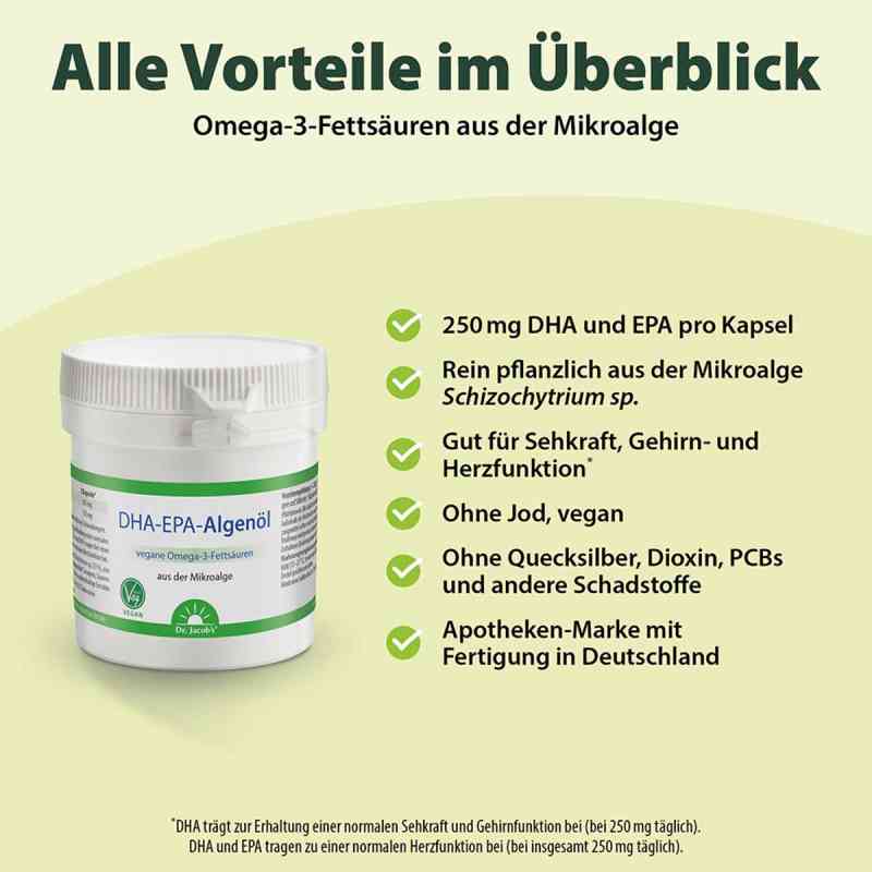 Dr. Jacob's DHAEPAAlgenöl Kapseln Omega3Fettsäuren vegan 60 stk