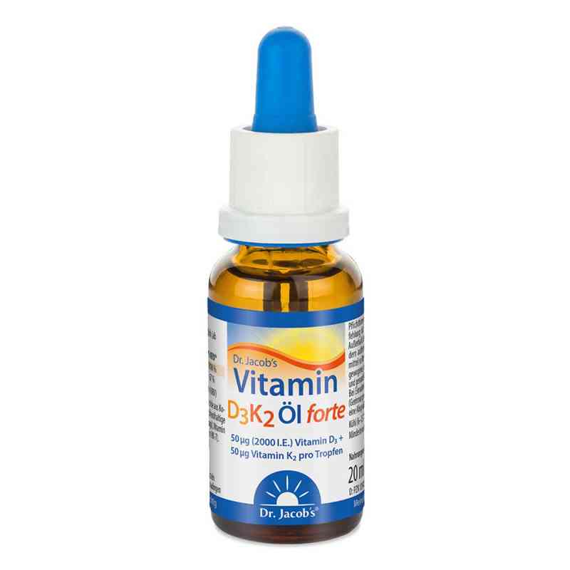 Dr. Jacob's Vitamin D3K2 Öl forte 2000 IE D3+K2 hochdosiert 20 ml von Dr. Jacob's Medical GmbH PZN 13978701