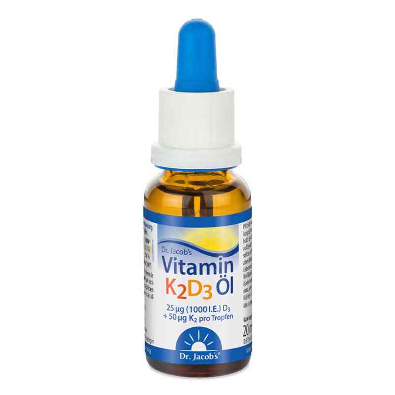 Dr. Jacob's Vitamin K2D3 Öl 1000 IE/50 mcg D3+K2 640 Tropfen 20 ml von Dr. Jacob's Medical GmbH PZN 17565574