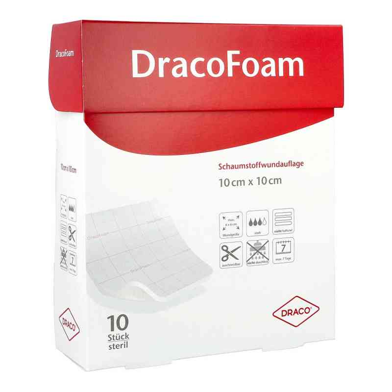 Dracofoam Schaumstoff Wundauflage 10x10 cm 10 stk von Dr. Ausbüttel GmbH & Co. KG PZN 04350429