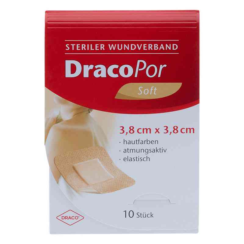Dracopor Wundverband 3,8x3,8 cm steril hautfarben 10 stk von Dr. Ausbüttel GmbH & Co. KG PZN 10713824