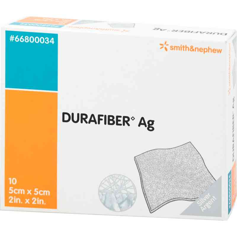 Durafiber Ag 5x5 cm Verband 10 stk von Smith & Nephew GmbH PZN 03426159
