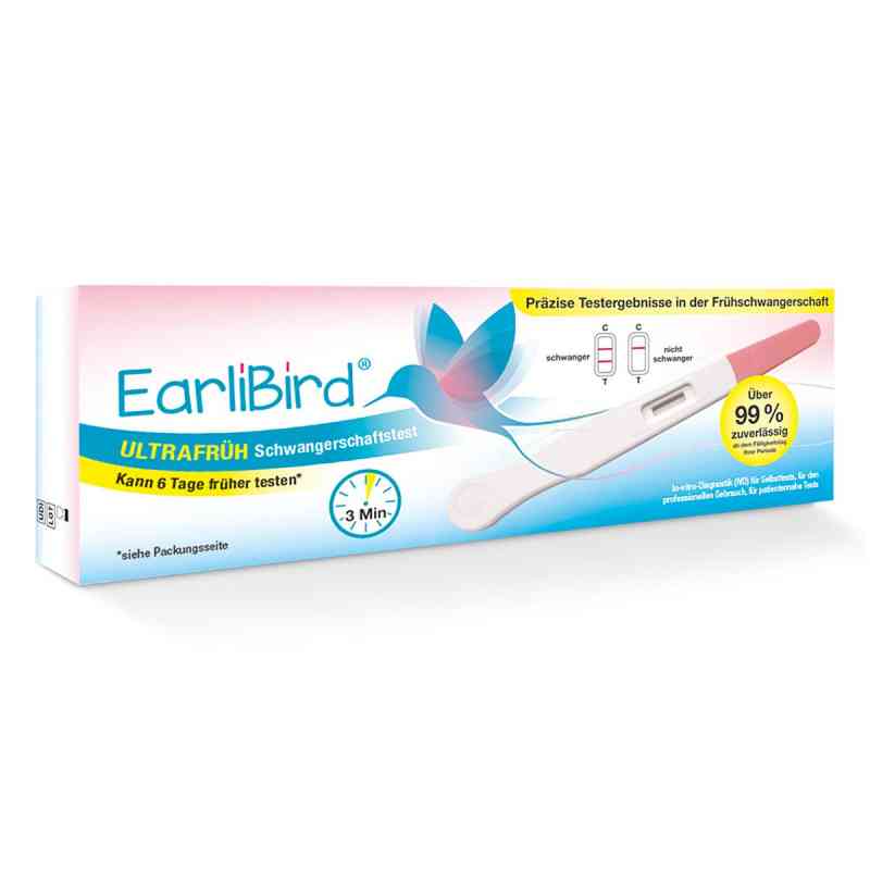 Earlibird Ultrafrüh Schwangerschaftstest Urin 1 stk von Hager Pharma GmbH PZN 19432357