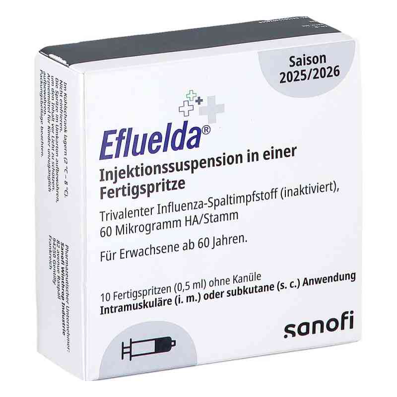 Efluelda 2025/2026 iniecto -susp.i.e.fertigspr.o.kan. 10 stk von Sanofi-Aventis Deutschland GmbH PZN 19403456