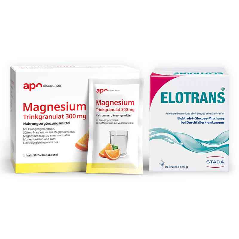 Elektrolyte Sparset – Magnesium Trinkgranulat + Elotrans 1 Set von  PZN 08107198