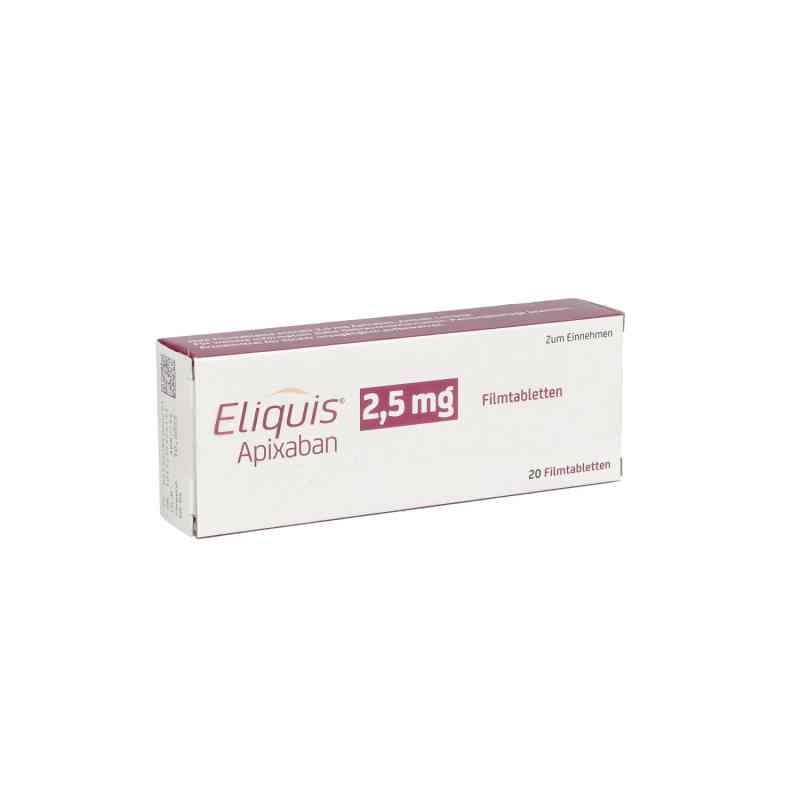 Eliquis 2,5 mg Filmtabletten 20 stk von Vertriebsgemeinschaft Bristol-My PZN 08400029