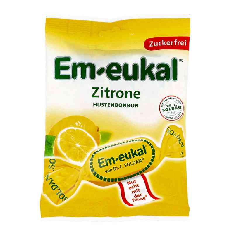Em Eukal Bonbons Zitrone zuckerfrei 75 g von Dr. C. SOLDAN GmbH PZN 03165977