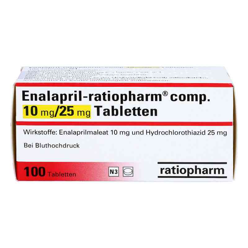 Enalapril-ratiopharm compositus 10 mg/25 mg Tabletten 100 stk von ratiopharm GmbH PZN 02752299