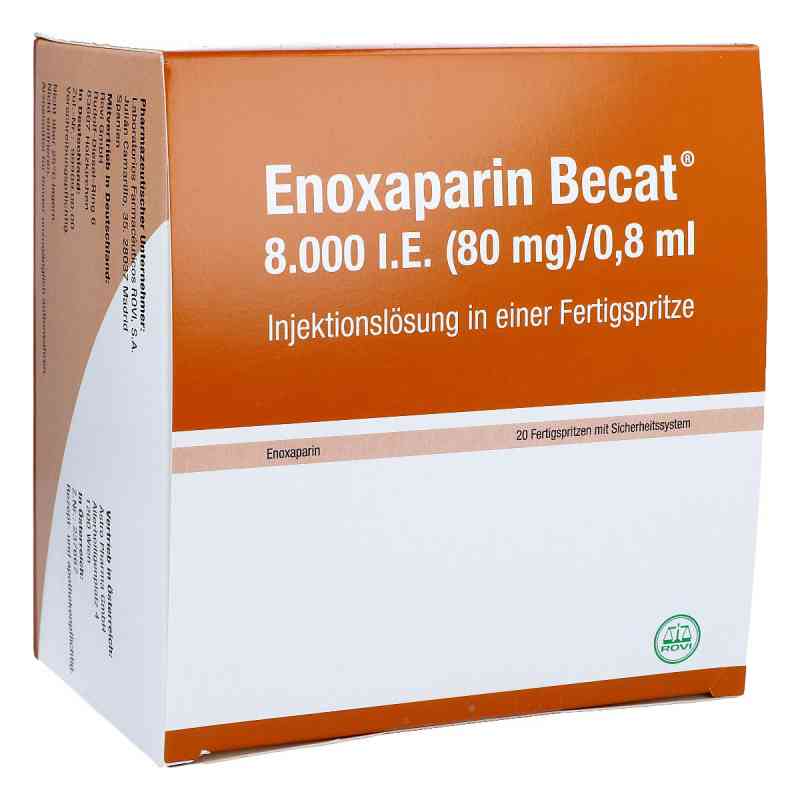 Enoxaparin Becat 8.000 I.e. 80mg/0,8ml iniecto -lsg.fs 20 stk von ROVI GmbH PZN 16536731