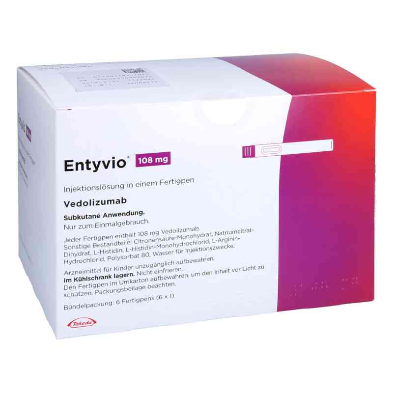 Entyvio 108 mg Injektionslösung im Fertigpen 6 stk von TAKEDA GmbH PZN 15894598
