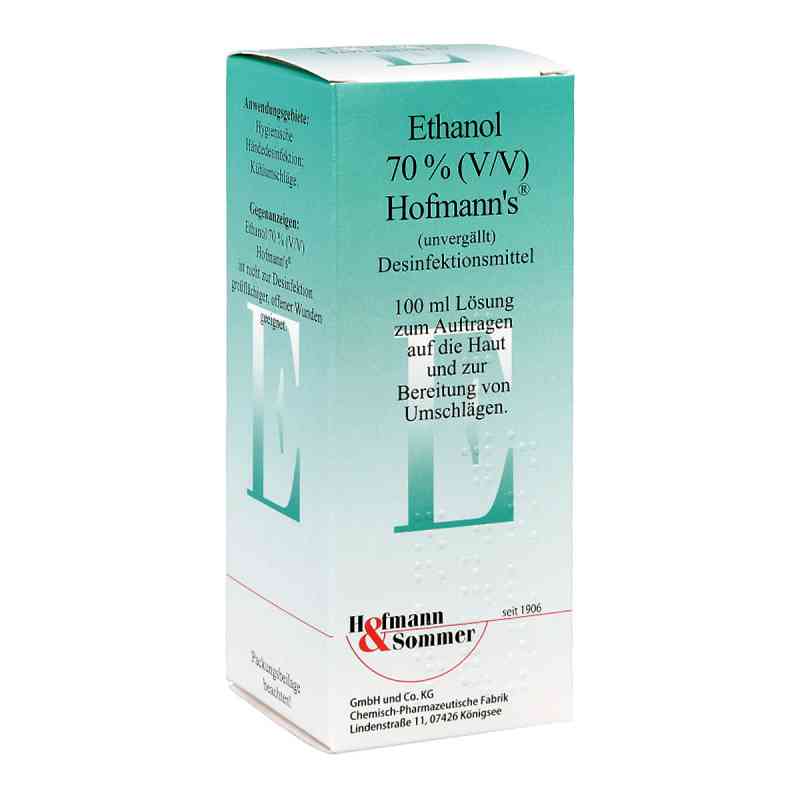 Ethanol 70% V/v Hofmann's 100 ml von Hofmann & Sommer GmbH & Co. KG PZN 04775778