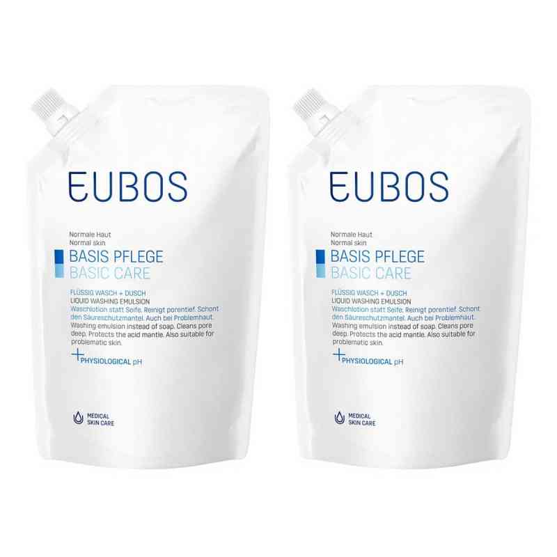 Eubos Flüssig blau Nachfüllpackung unparfüm. 2x400 ml von Dr. Hobein (Nachf.) GmbH PZN 08104632