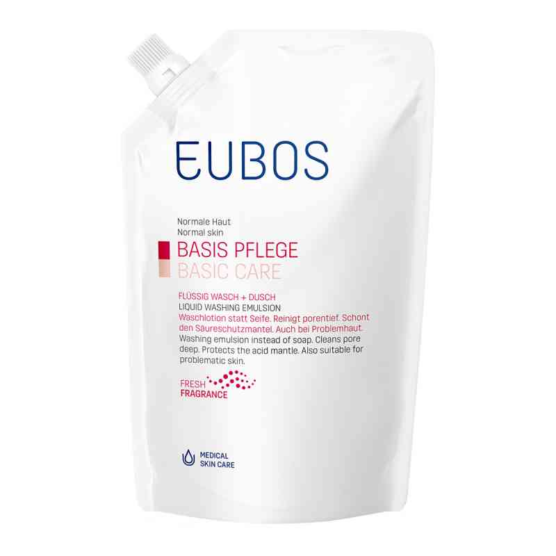 Eubos Flüssig rot Nachfüllpackung mit frischem Duft 400 ml von Dr. Hobein (Nachf.) GmbH PZN 06347070