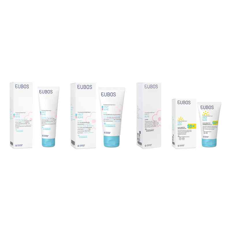 Eubos Kinder Haut Ruhe Waschgel, Creme, Lotion & Sonnenlotion 1 Set von Dr. Hobein (Nachf.) GmbH PZN 08105350