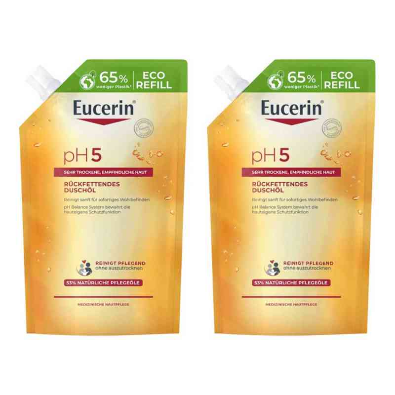 Eucerin pH5 Duschöl Nachfüll empfindliche Haut 2x400 ml von Beiersdorf AG Eucerin PZN 08104757