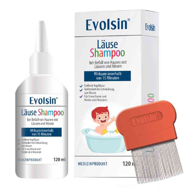 Evolsin Läuseshampoo mit Läusekamm 120 ml von Evolsin medical UG (haftungsbeschränkt) PZN 18495841