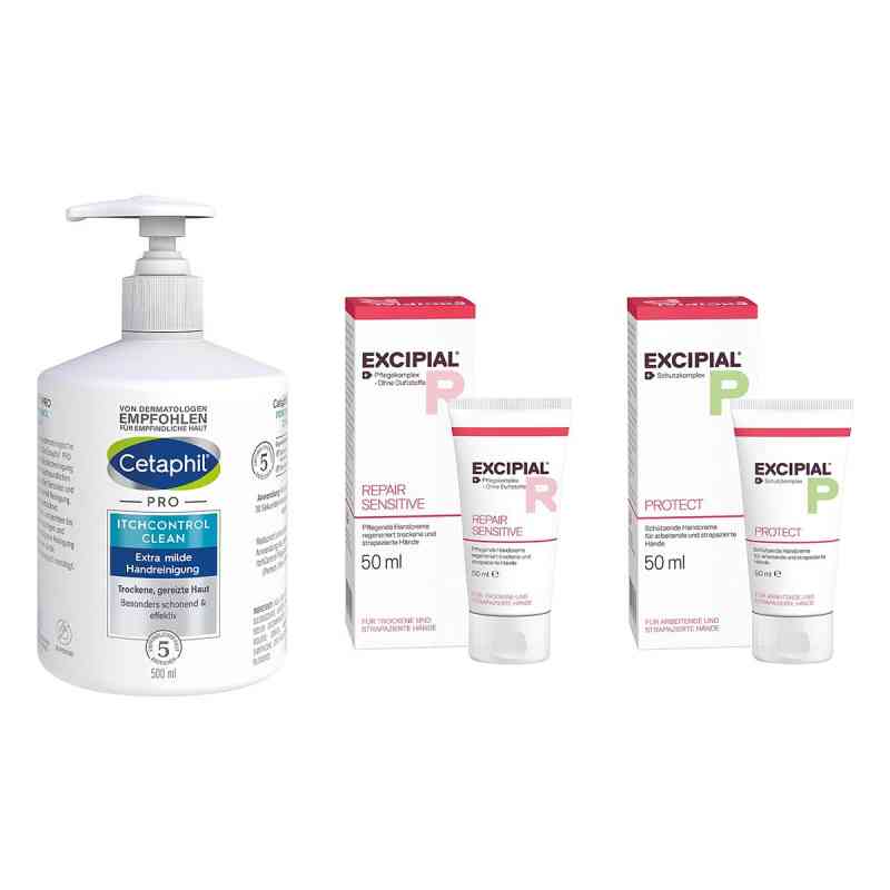 Excipial Hautschutz-Set: Reinigen, pflegen & schützen 1 Set von Galderma Laboratorium GmbH PZN 08105392