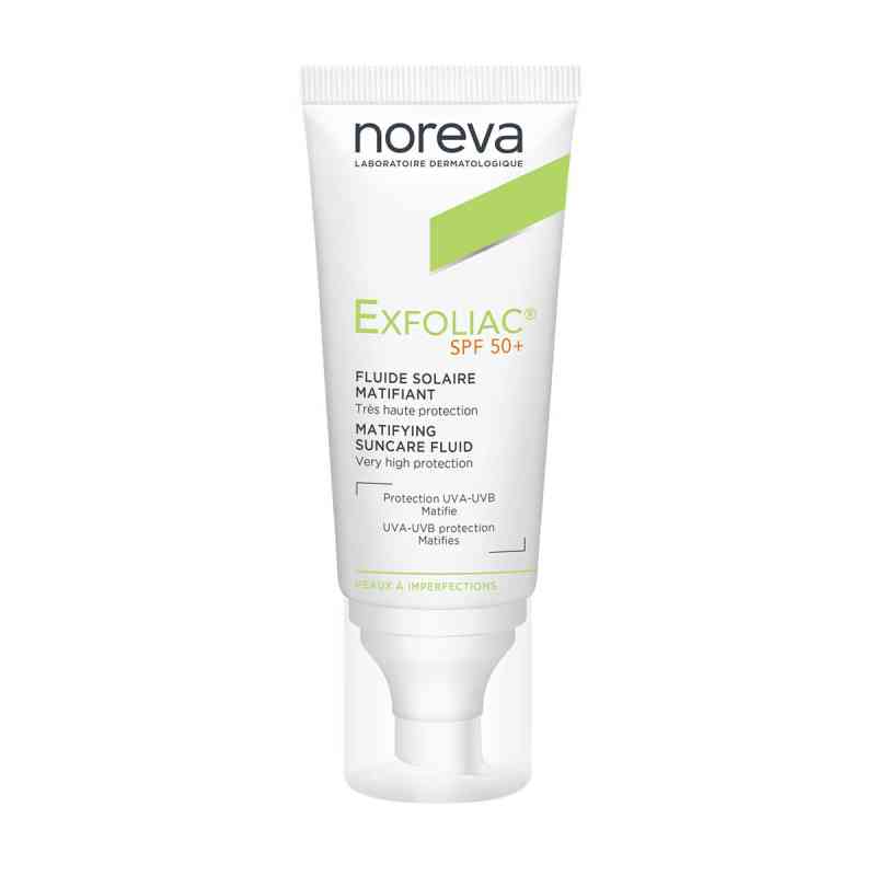 Exfoliac mattierender Sonnenschutz LSF50+  40 ml von Laboratoires Noreva GmbH PZN 16698304