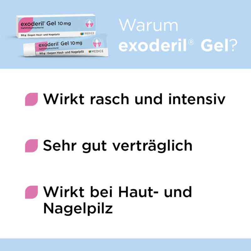 exoderil Gel die Rettung bei Fuß- & Nagelpilz 50 g