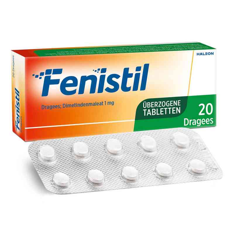 Fenistil Dragees, Dimetindenmaleat 1 mg/Tabl., Antiallergikum 20 stk von Haleon Germany GmbH PZN 00376975