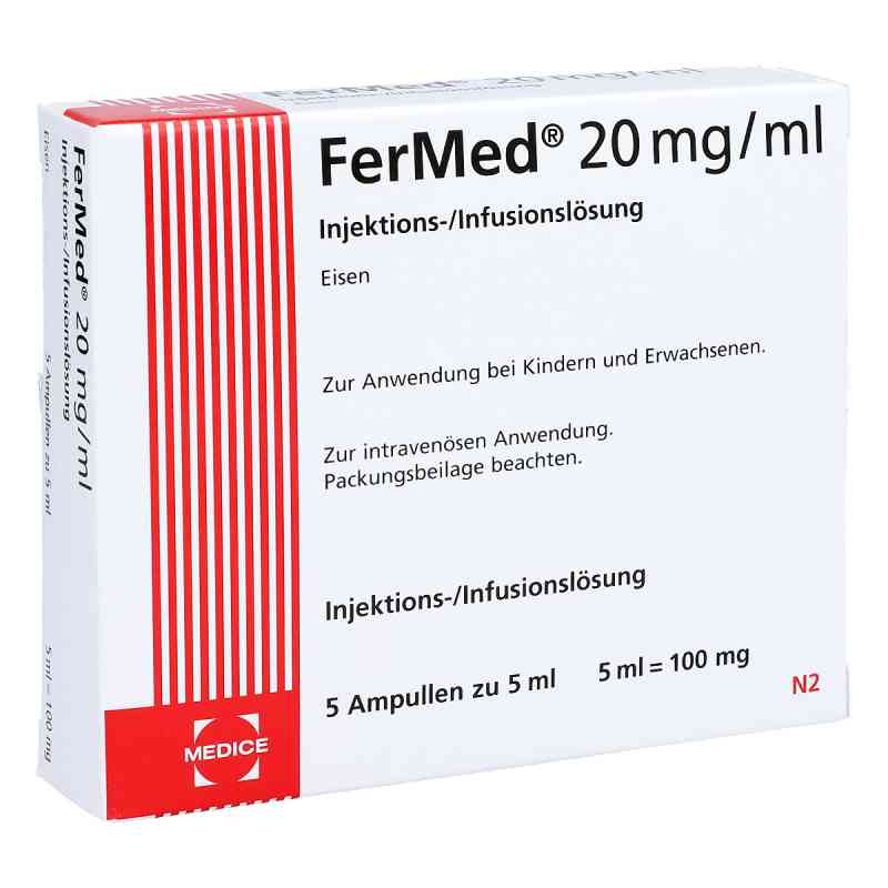Fermed 20 mg/ml Injektionslösung 100 mg Ampullen 5X5 ml von MEDICE Arzneimittel Pütter GmbH& PZN 06630363