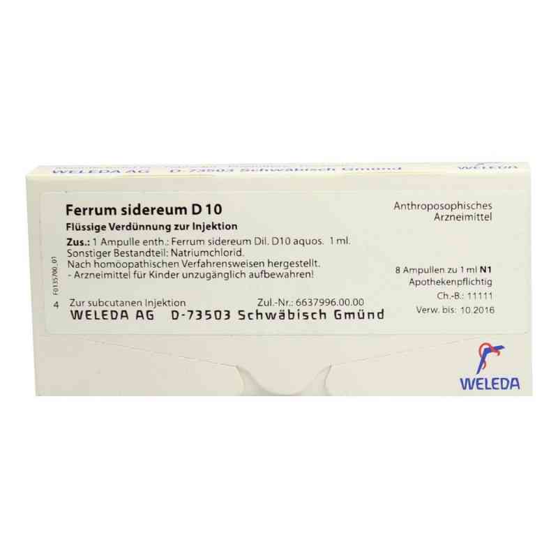 Ferrum Sidereum D10 Ampullen 8X1 ml von WELEDA AG PZN 01622258