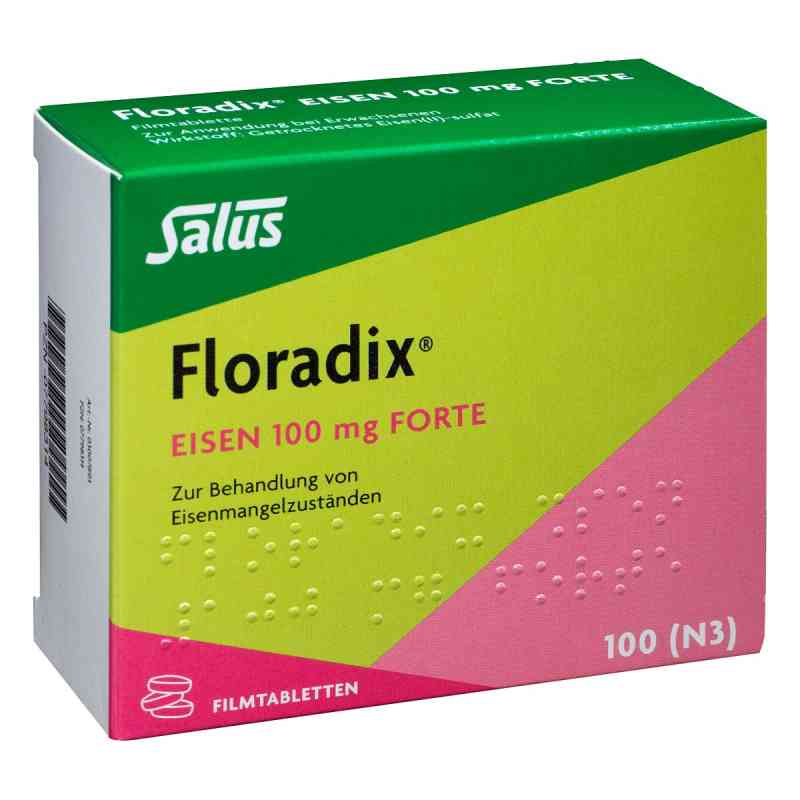 Floradix Eisen 100mg forte 100 stk von SALUS Pharma GmbH PZN 07798314