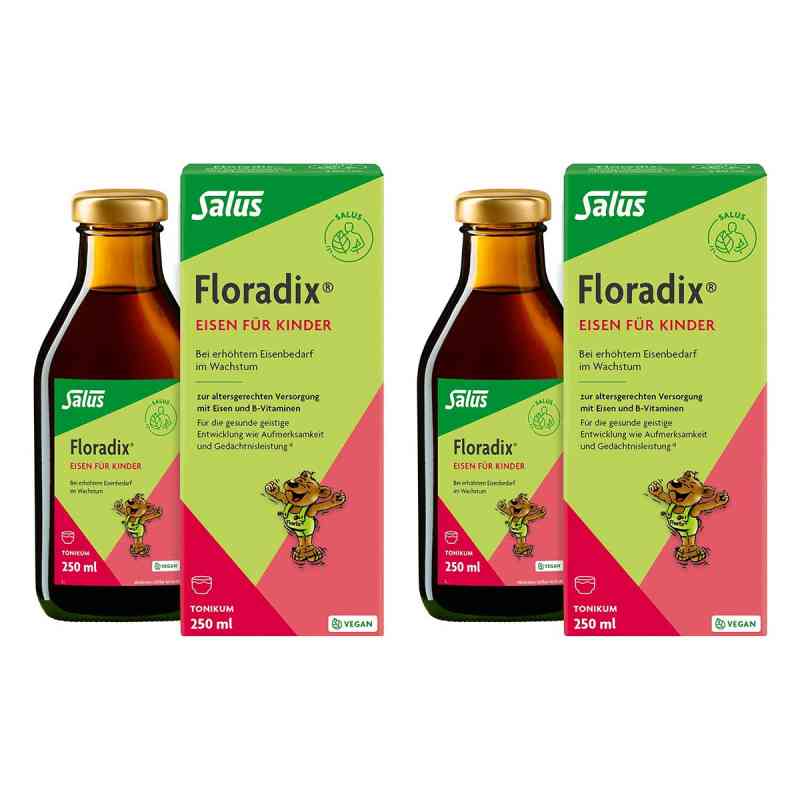 Floradix Eisen für Kinder Tonikum 2x250 ml von SALUS Pharma GmbH PZN 08106077