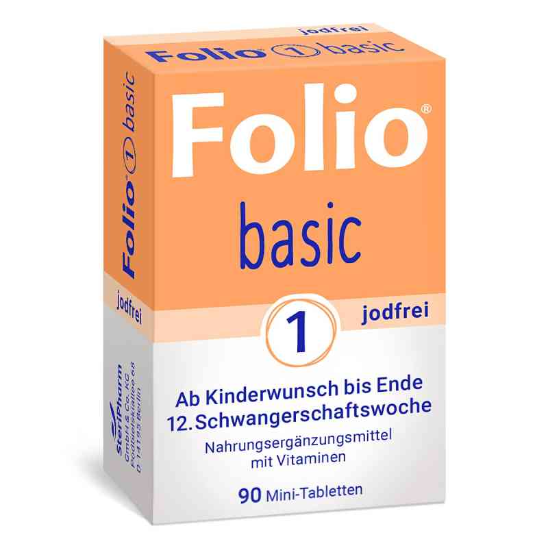 Folio 1 Basic Jodfrei Filmtabletten 90 stk von SteriPharm Pharmazeutische Produkte GmbH & Co. KG PZN 18671344