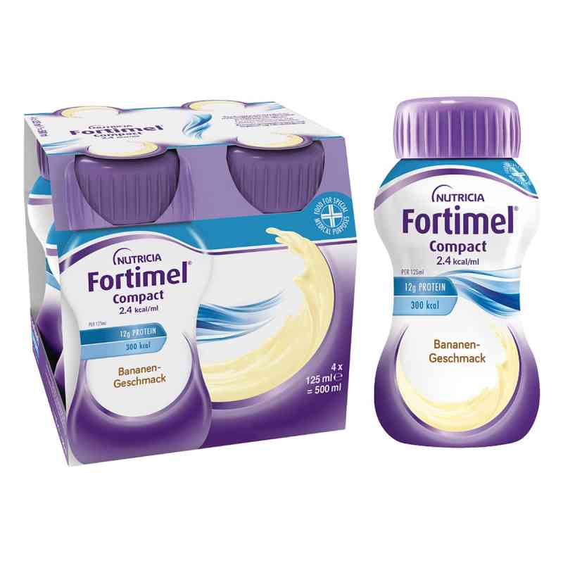 Fortimel Compact 2.4 Bananengeschmack 4X125 ml von Danone Deutschland GmbH PZN 10743506
