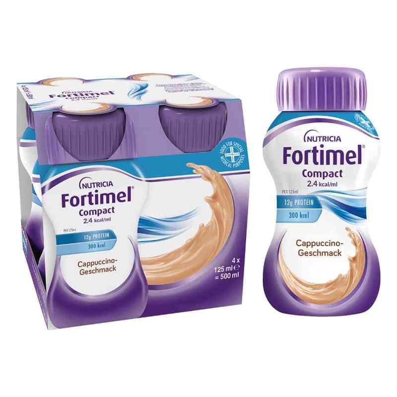 Fortimel Compact 2.4 Cappuccinogeschmack 4X125 ml von Danone Deutschland GmbH PZN 10743529