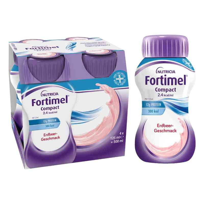 Fortimel Compact 2.4 Erdbeergeschmack 4X125 ml von Danone Deutschland GmbH PZN 10743541