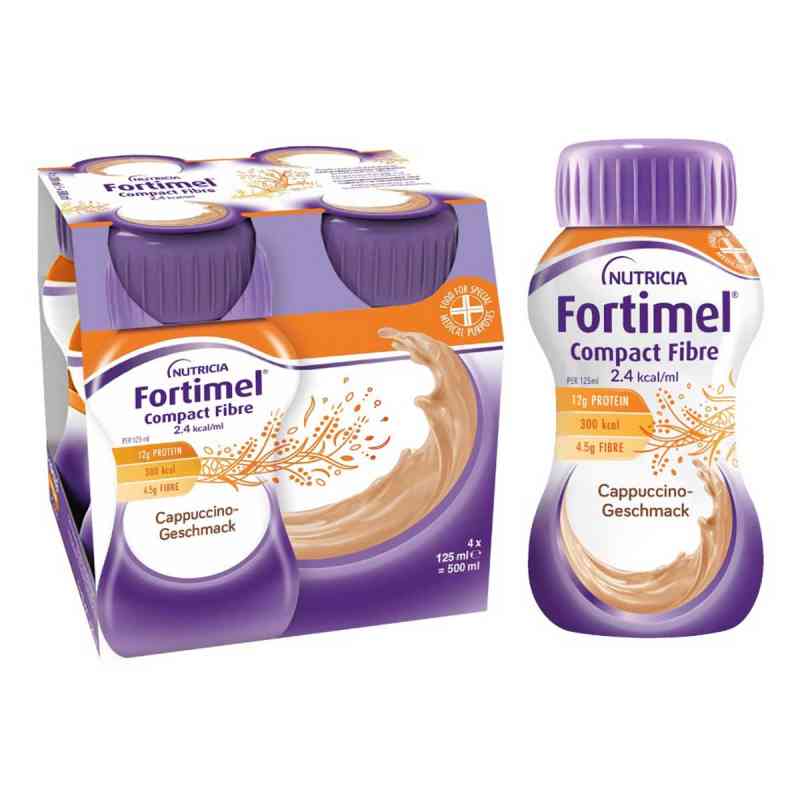 Fortimel Compact Fibre Cappuccino 4X125 ml von Danone Deutschland GmbH PZN 10743593