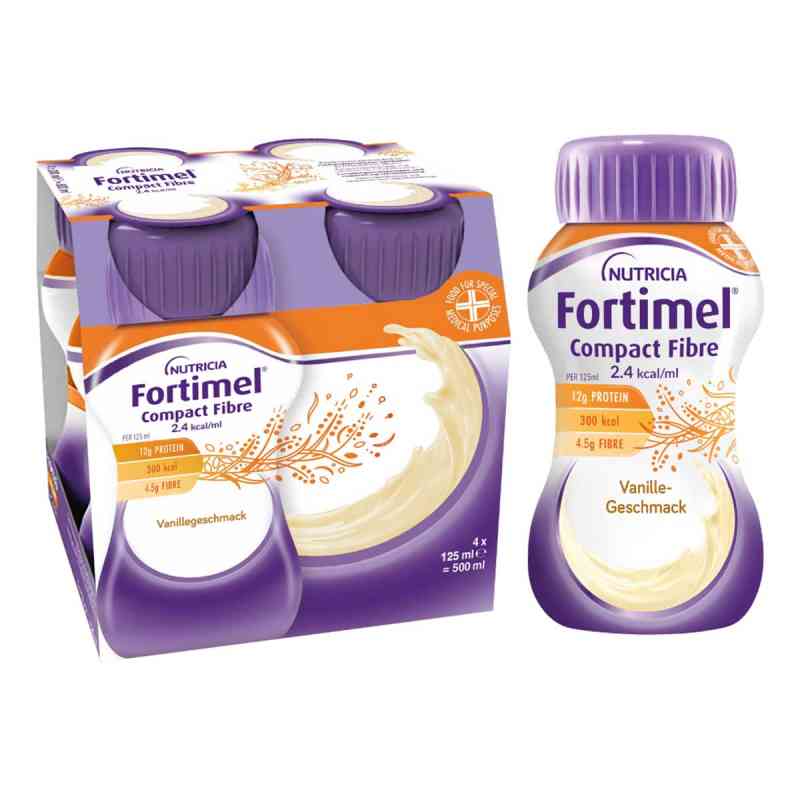 Fortimel Compact Fibre Vanille 4X125 ml von Danone Deutschland GmbH PZN 06950955