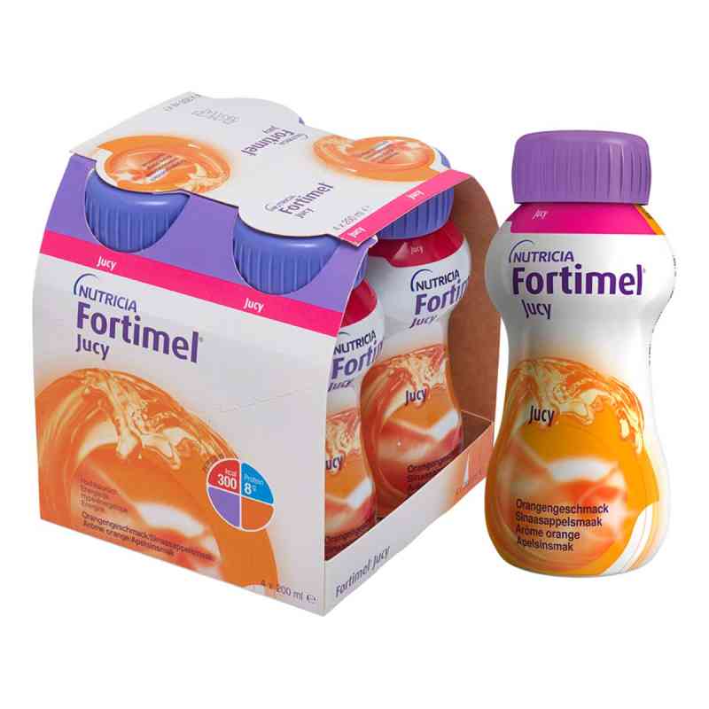 Fortimel Jucy Orangengeschmack 4X200 ml von Nutricia GmbH PZN 01124885