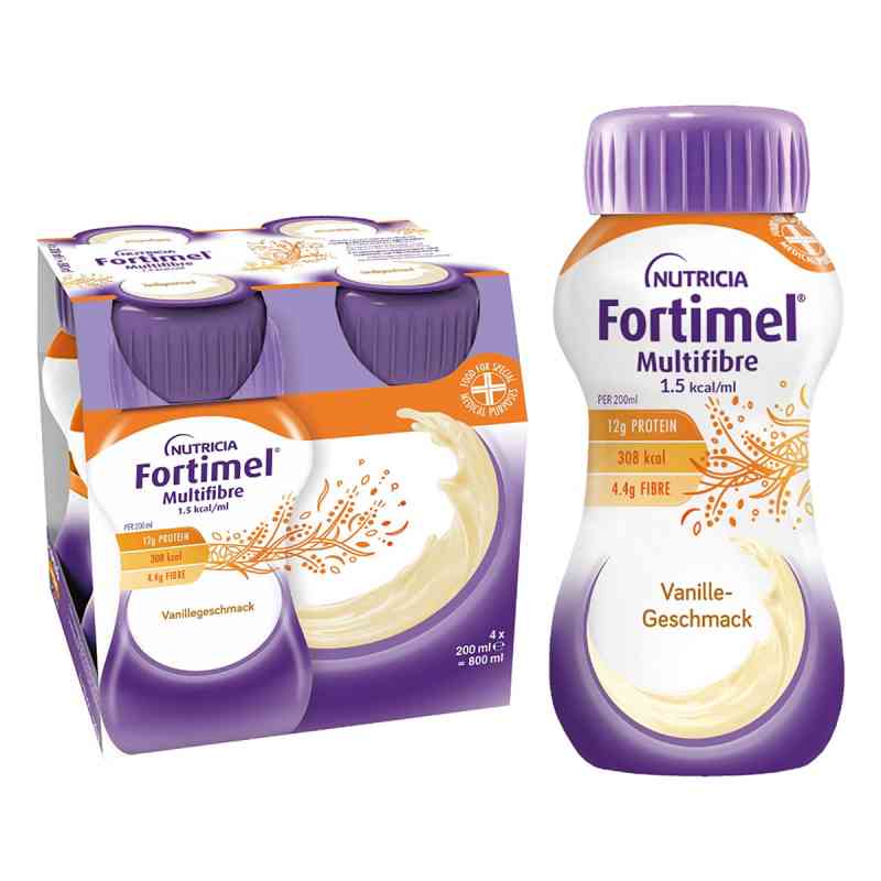 Fortimel Multifibre 1.5 Kcal Vanillegeschmack 4X200 ml von Danone Deutschland GmbH PZN 19095865