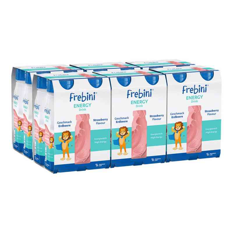 Frebini Energy Trinknahrung Erdbeere für Kinder 6x4x200 ml von Fresenius Kabi Deutschland GmbH PZN 08101794