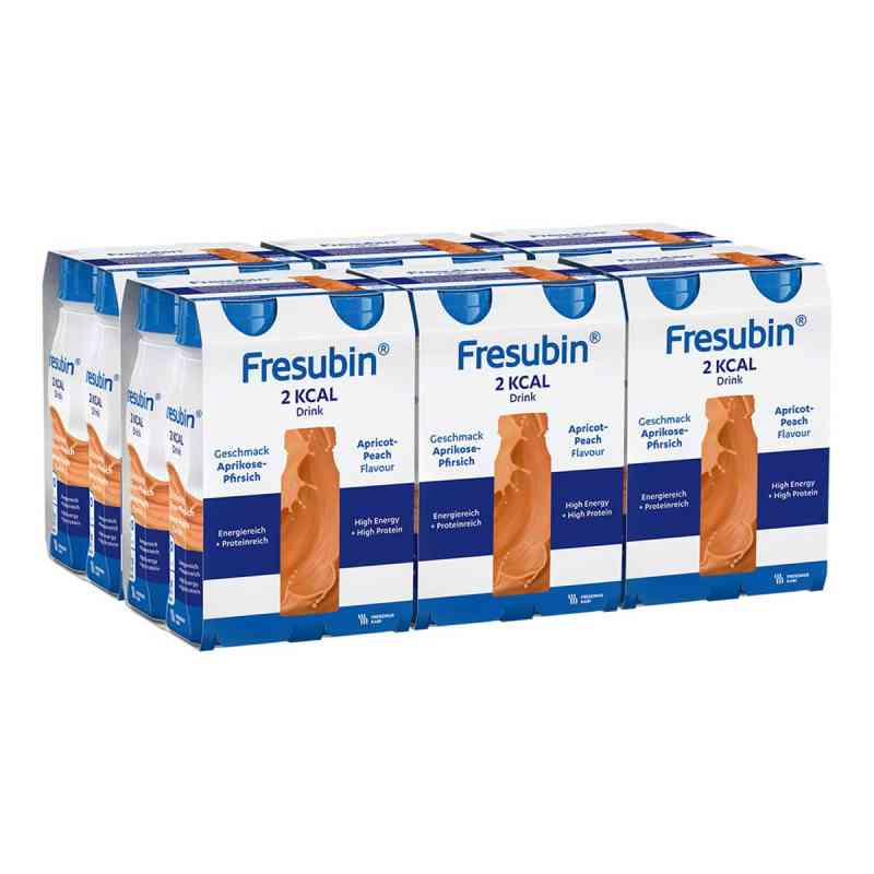 Fresubin 2 kcal Drink Aprikose Pfirsich Trinkflasche 6x4x200 ml von Fresenius Kabi Deutschland GmbH PZN 08101771