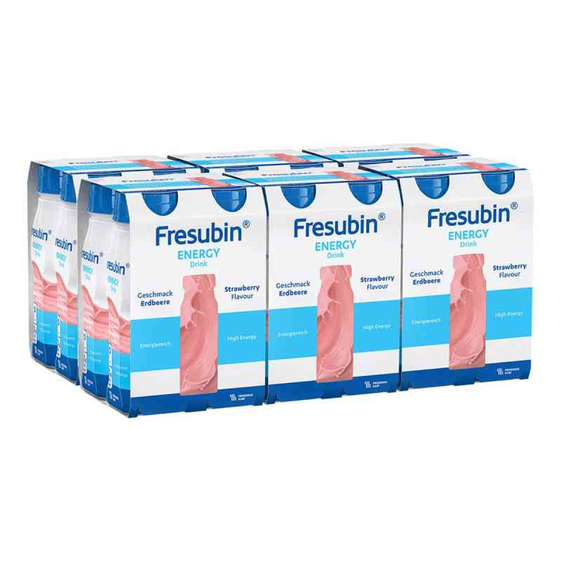 Fresubin Energy Drink Erdbeere Trinkflasche 24x200 ml von Fresenius Kabi Deutschland GmbH PZN 08100323