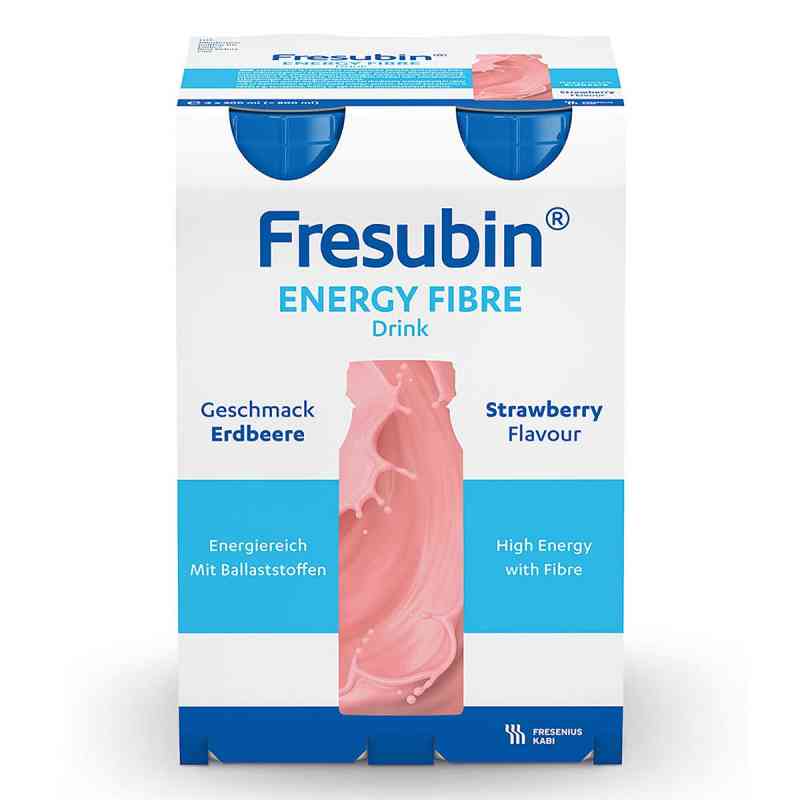Fresubin Energy Fibre Trinknahrung Erdbeere | Aufbaukost 4X200 ml von Fresenius Kabi Deutschland GmbH PZN 06698591